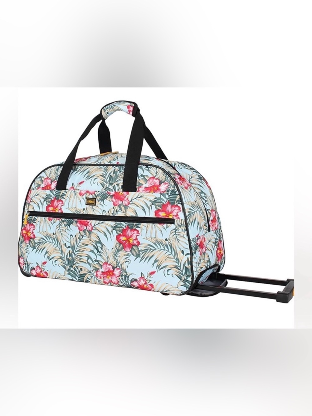 NWOT Lucas hibiscus  floral 22" rolling duffel bag